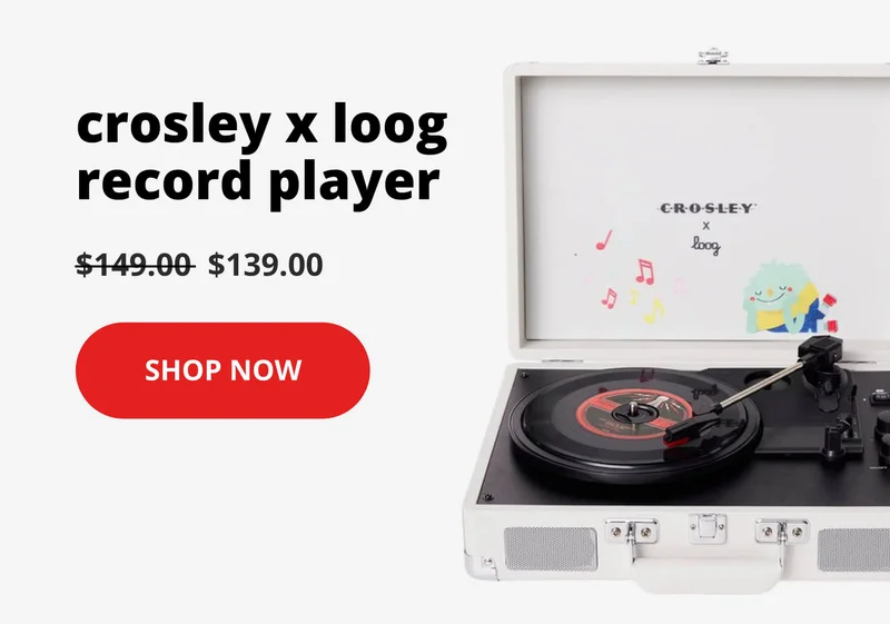 crosley x loog record player $139 - shop now