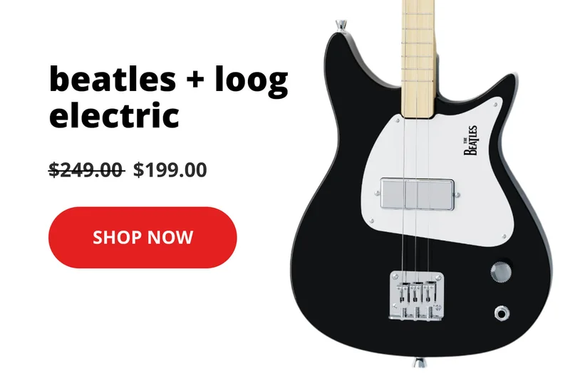 beatles + loog electric guitar  $199 - shop now