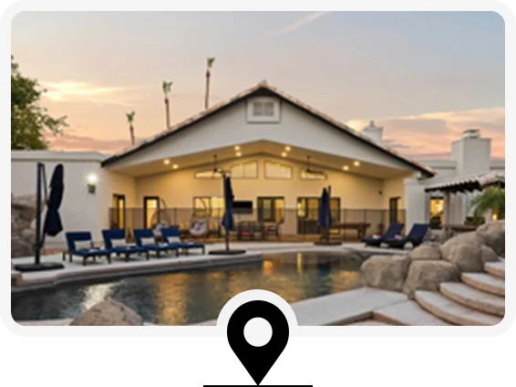 Unwind in a private villa with dramatic sunset views in Scottsdale, Arizona.