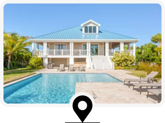 Relax in a private villa with wraparound porches and breathtaking vistas in Key West, Florida.
