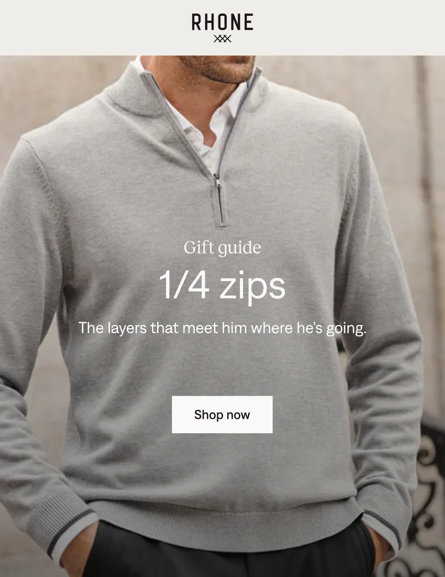 RHONE: Giftable 1/4 Zips. Shop now