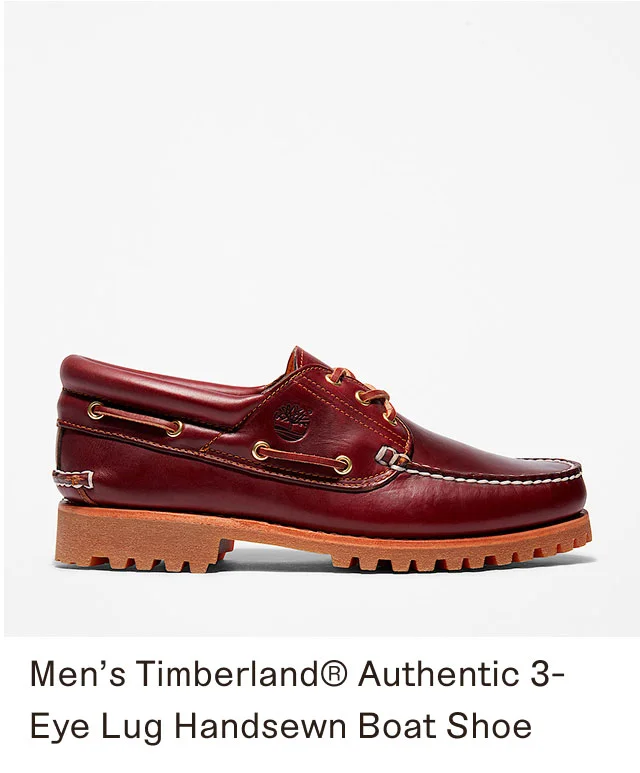 Men's Timberland Authentic 3-Eye Lug Handsewn Boat Shoe
