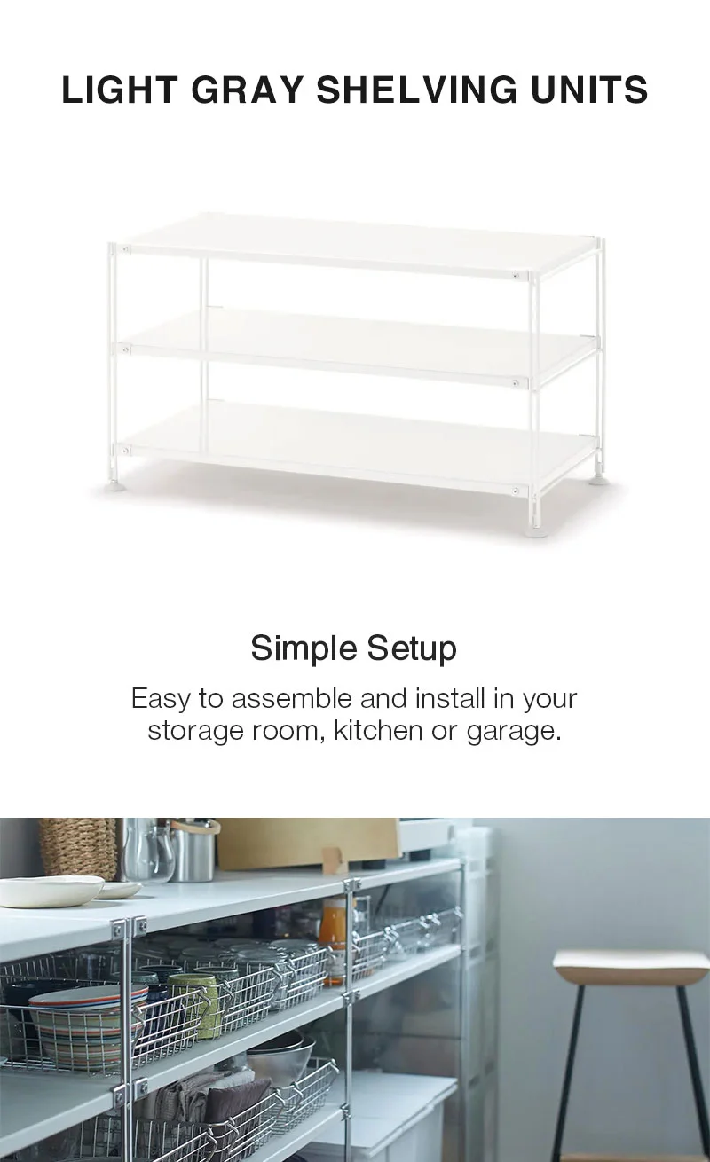 Shop Light Gray Shelving Units
