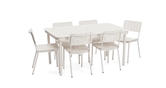 Relay Outdoor Dining Set, Table & 6 Chairs