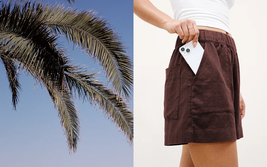 SoftWash Linen Easy Short in Iced Mocha