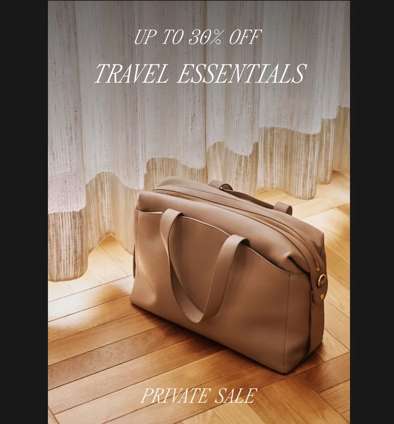 Private Sale Up to 30% Off Travel Essentials