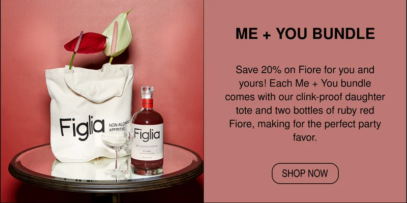 Save 20% on Fiore for you and yours! Each Me + You bundle comes with our clink-proof daughter tote and two bottles of ruby red Fiore, making for the perfect party favor.