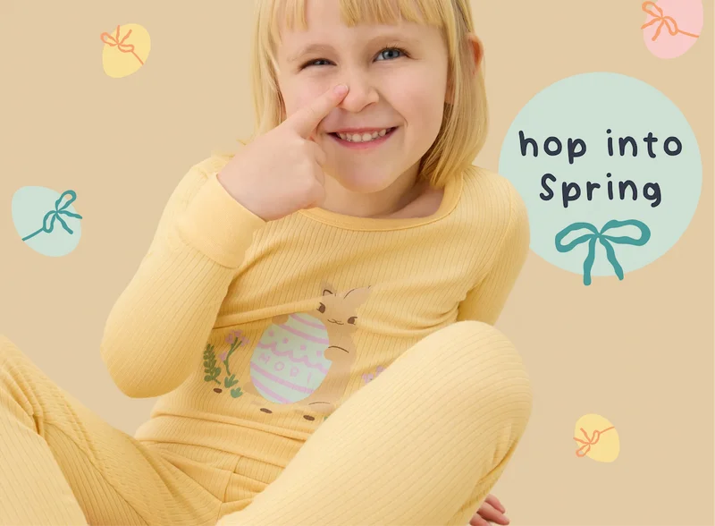 Easter Bunny Ribbed Pajama Set