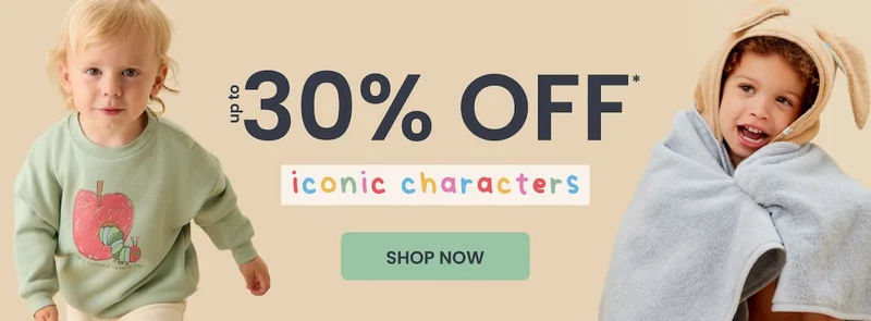 up to 30% OFF iconic characters