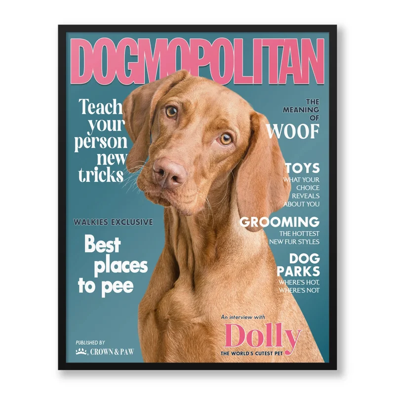 Image of Personalized Dogmopolitan Pet Face Magazine Cover