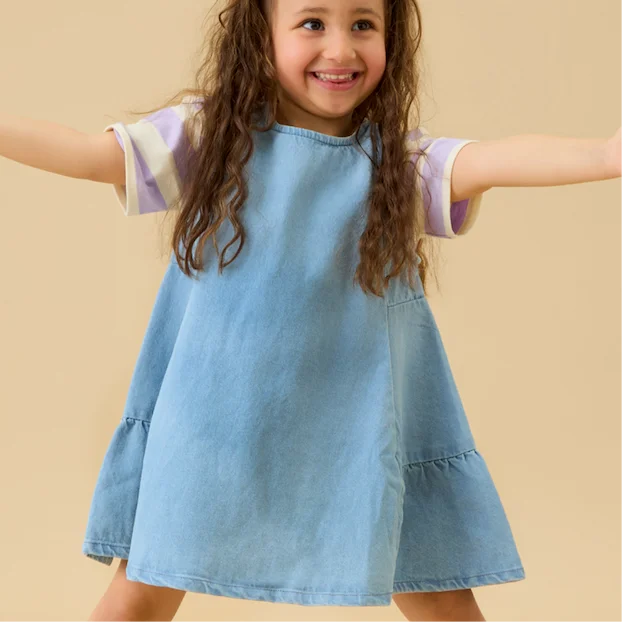 KIDLY by MORI Light Denim Dress