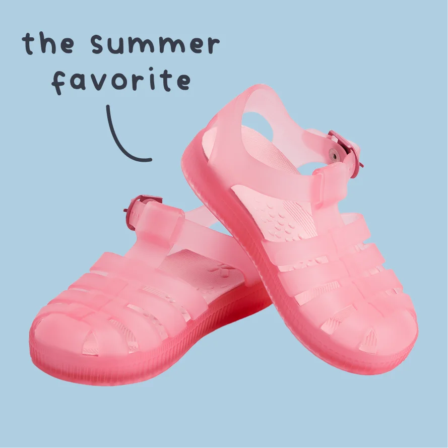 KIDLY by MORI Jelly Sandals - Raspberry Ice