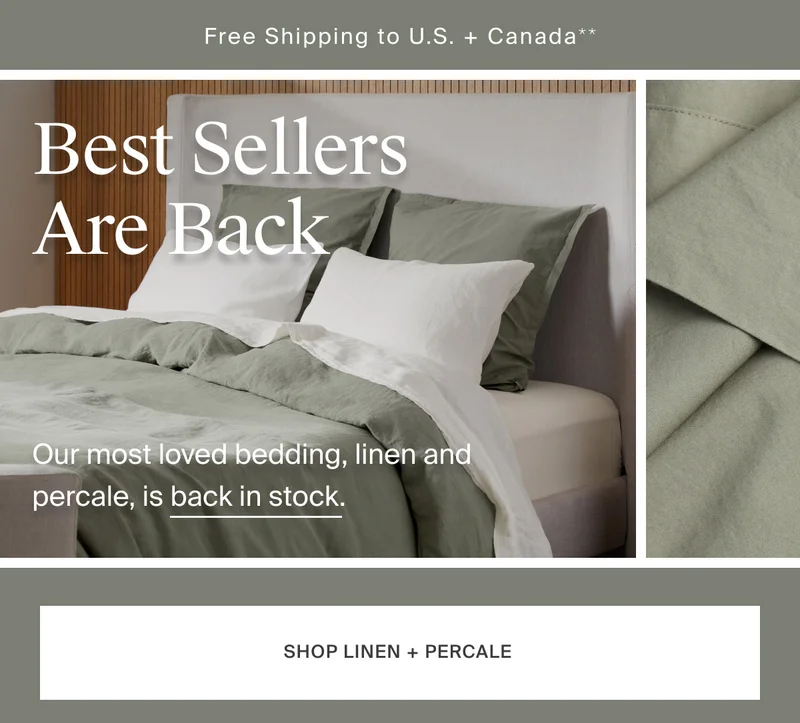 BACK IN STOCK: Shop Linen and Percale