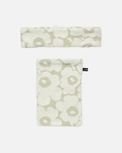 Mini Unikko Bath mitt+headband