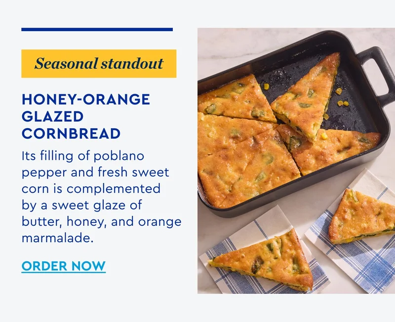 Honey Orange Glazed Cornbread. | ORDER NOW