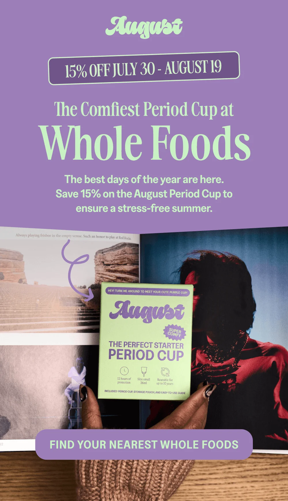 The Comfiest Period Cup at Whole Foods [FIND YOUR NEAREST WHOLE FOODS]