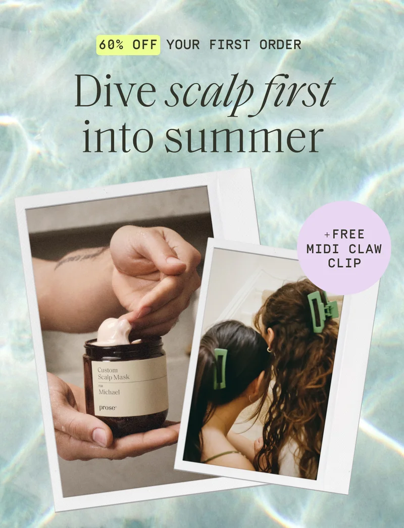 60% off your first order + free midi claw clip