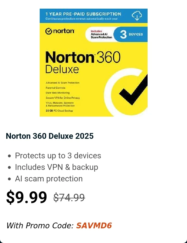 Norton 360 Deluxe 2025