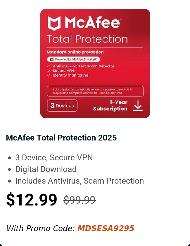McAfee Total Protection 2025