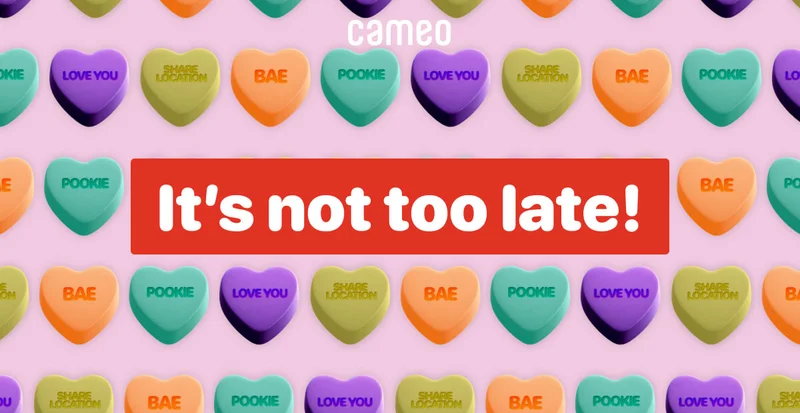It's not too late to book our 24-hour Cameo delivery!