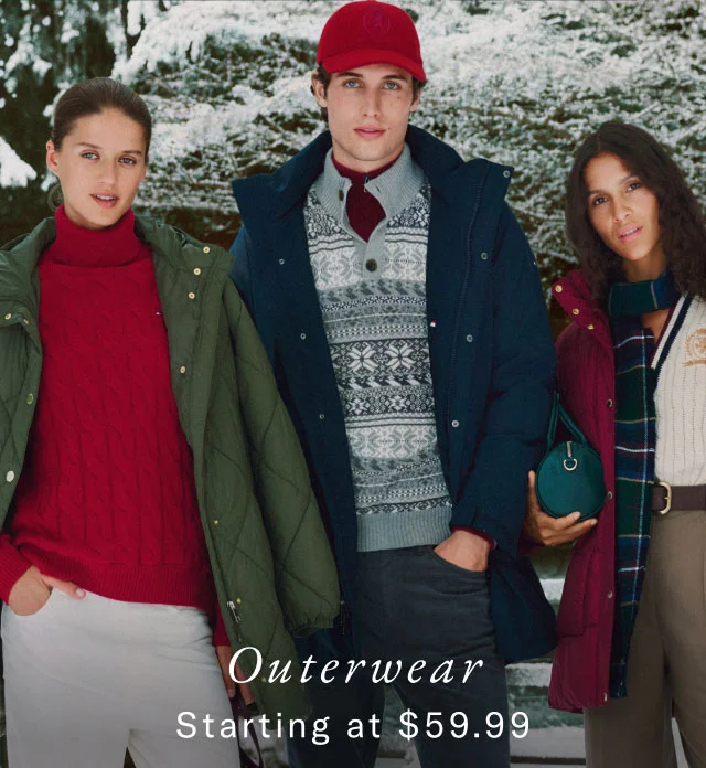 Outerwear starting at $59.99