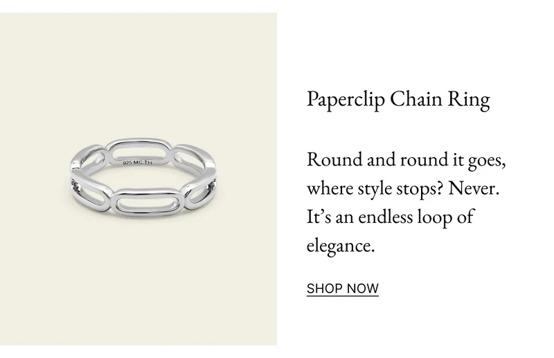 Paperclip Chain Ring