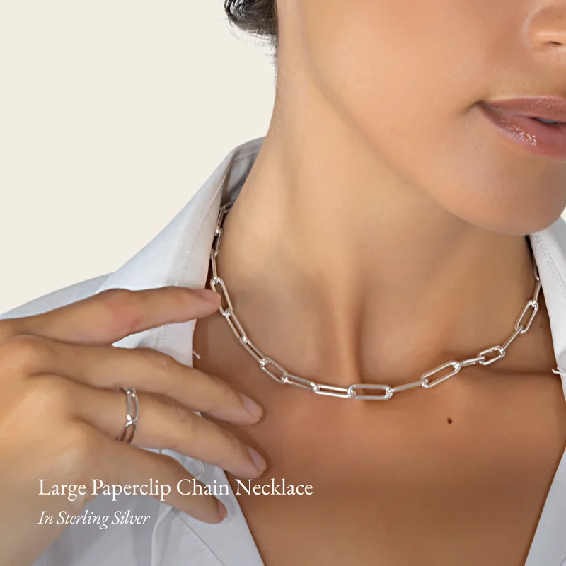 Large Paperclip Chain Necklace