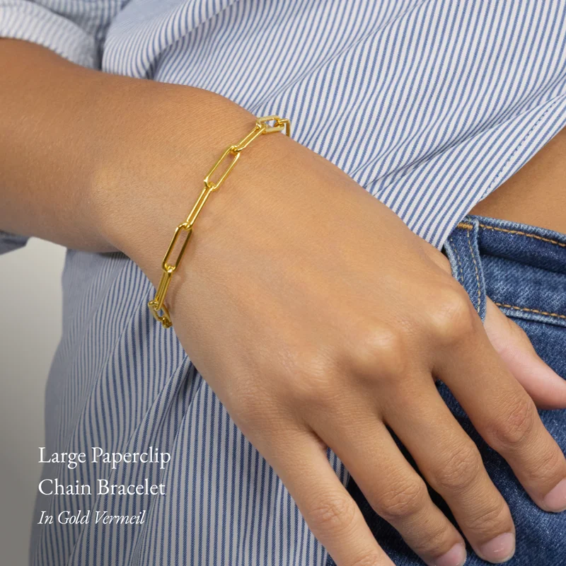 Large Paperclip Chain Bracelet
