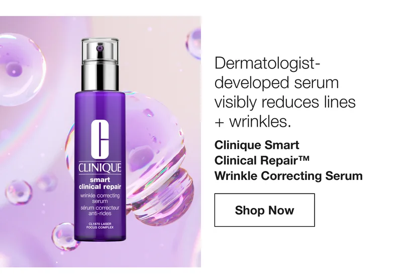 Dermatologist-developed serum visibly reduces lines + wrinkles. | Clinique Smart  Clinical Repair™ Wrinkle Correcting Serum | Shop Now