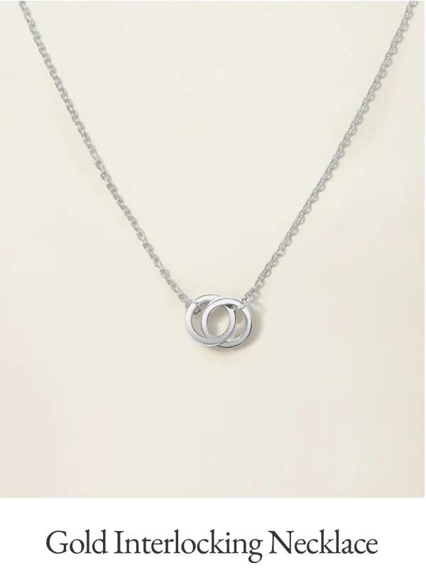 14k Solid Gold Interlocking Necklace