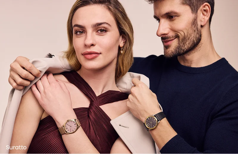 Two people wearing the Suratto