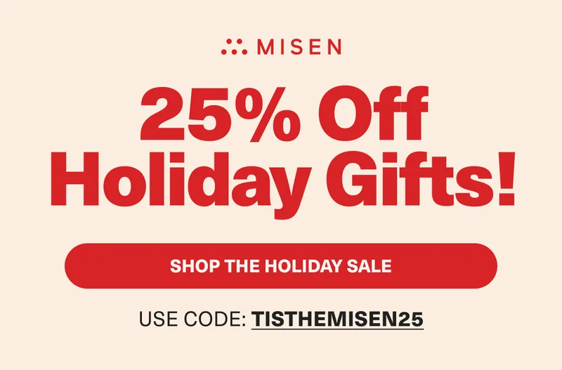 Misen. Enjoy 25% Off Holiday Gifts! Use code: discount code