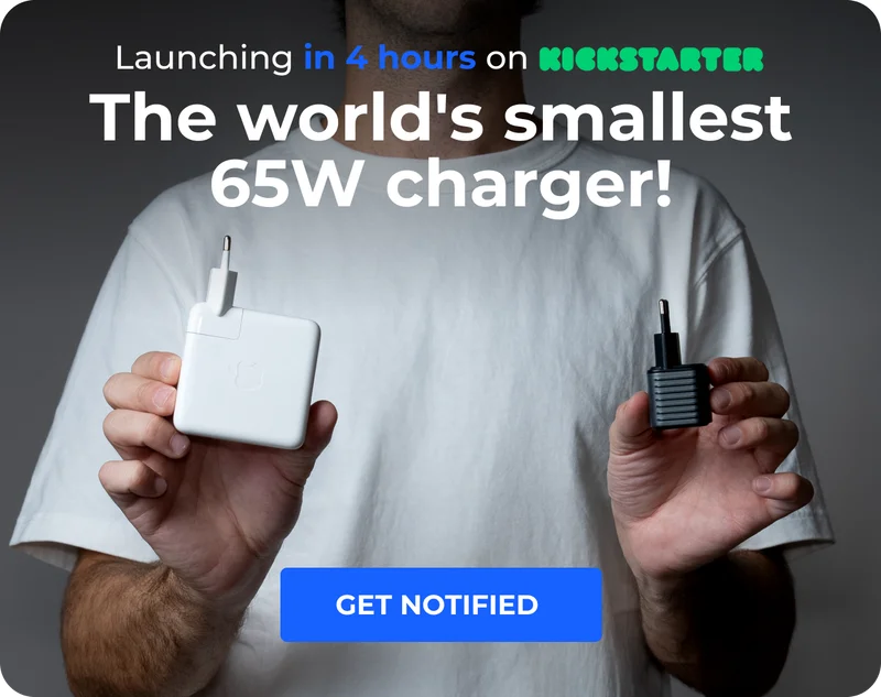 Launching in 4 hours: The smallest 65W GaN charger ever!