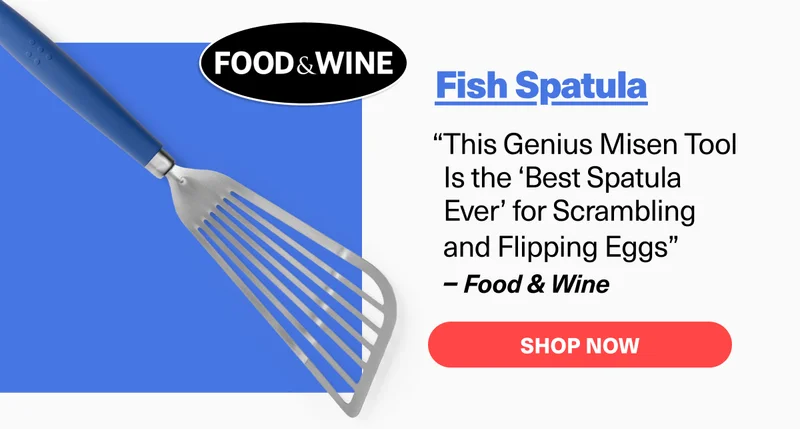 Fish spatula | “This Genius Misen Tool  Is the ‘Best Spatula Ever’ for Scrambling and Flipping Eggs”  – Food & Wine