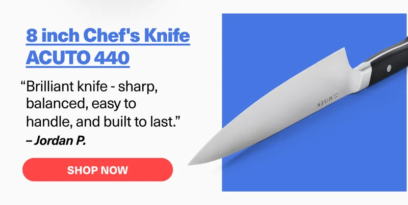8 inch Chef's Knife Acuto 440 | “Brilliant knife - sharp, balanced, easy to handle, and built to last.”  – Jordan P.