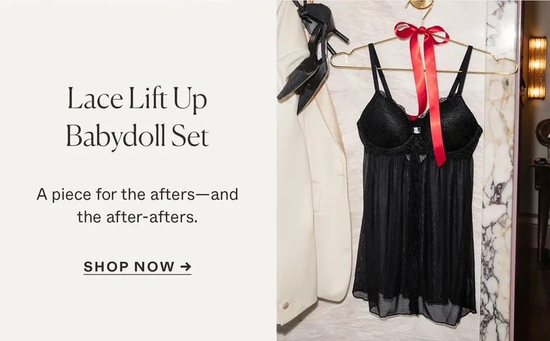 Lace Lift Up Babydoll Set