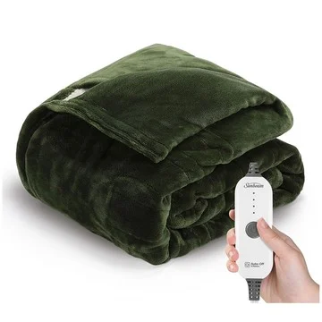 Sunbeam Heated Throw Cozy Nordic Velvet Reversible Sherpa