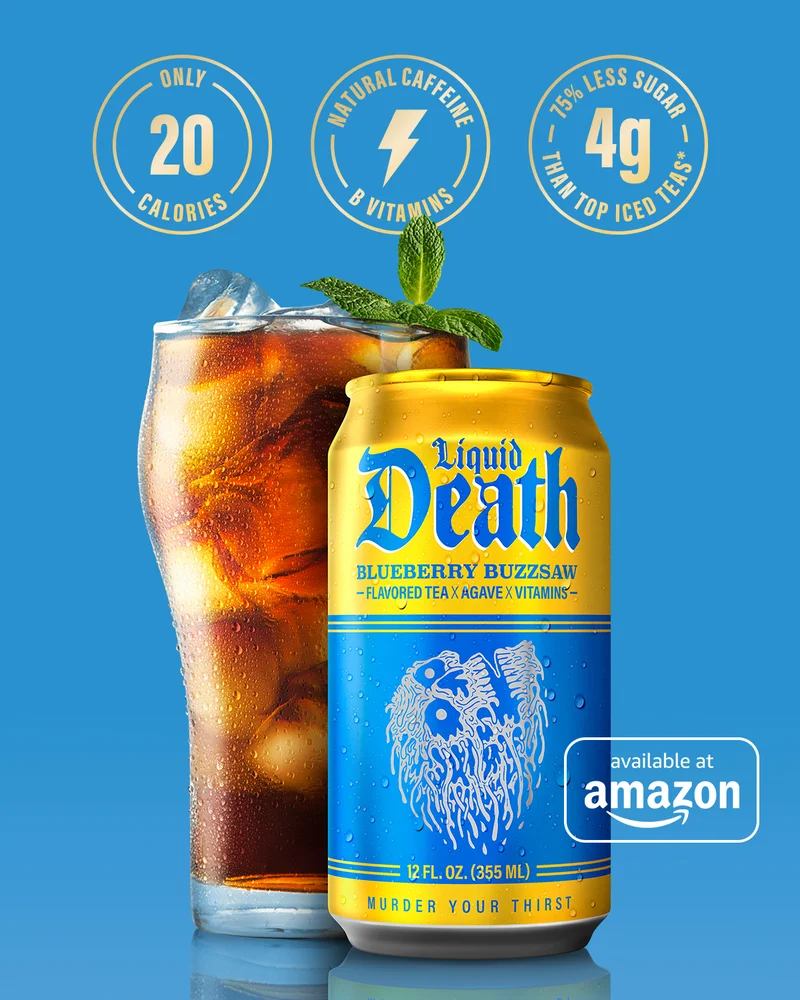 Liquid Death Iced Tea - Blueberry Buzzsaw
