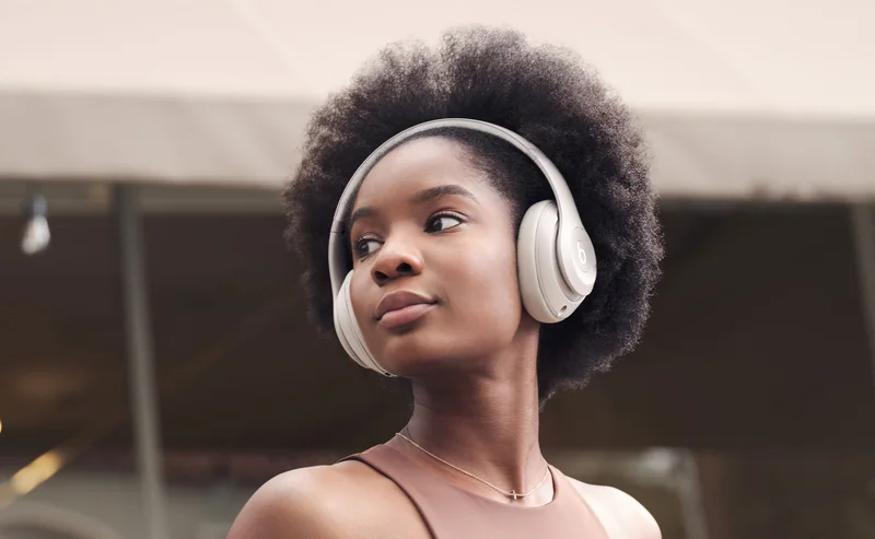 Woman wearing Beats Studio Pro