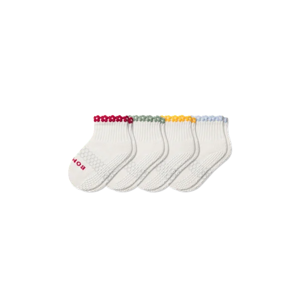 Toddler Daisy Chain Gripper Calf Sock 4-Pack