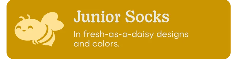 Junior Socks | In fresh-as-a-daisy designs and colors.