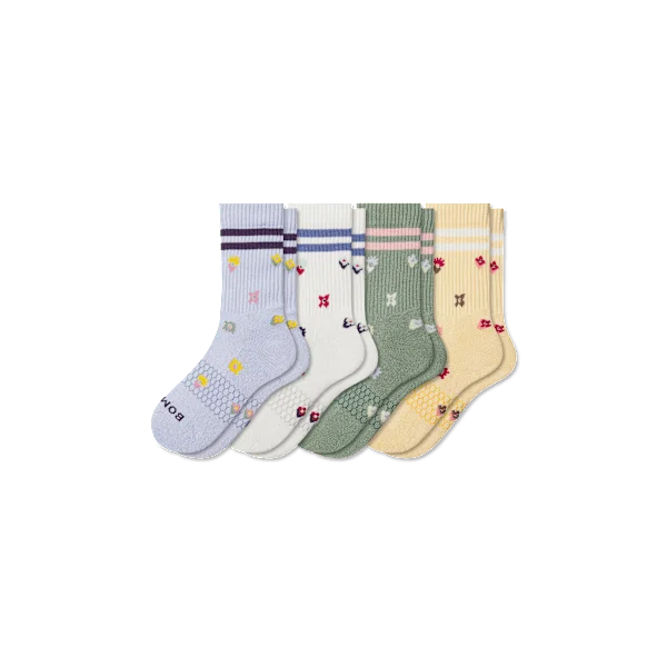 Youth Garden Party Calf Sock 4-Pack
