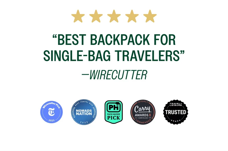 5-Star "Best Backpacks" -Wirecutter