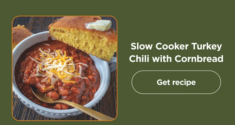 Slow Cooker Turkey Chili with Cornbread