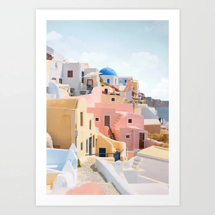 Santorini Art Print Art Print