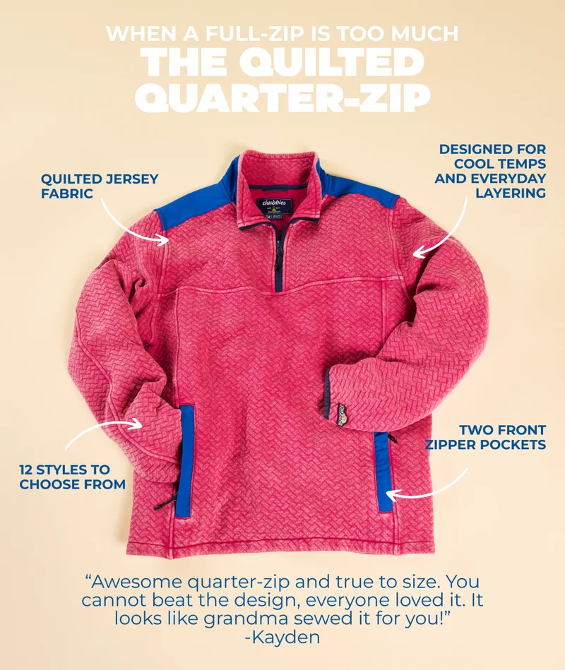 When a full-zip is too much... QUARTER-ZIP