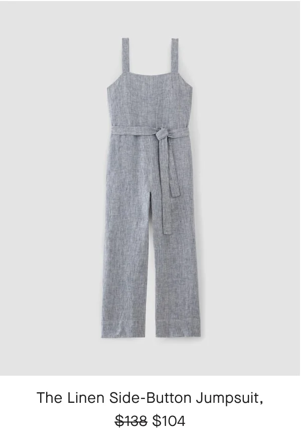 [IMAGE]The Linen Side-Button Jumpsuit