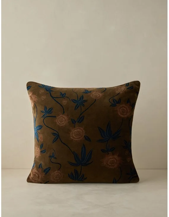 Royce Velvet Pillow - Olive / Square