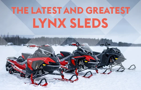 2024 Lynx sleds parked side by side