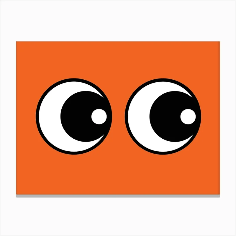 Image of Making Eyes Right Orange Canvas Print